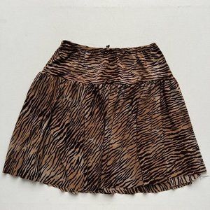 Soda Blu Animal Print  Pleated Skirt